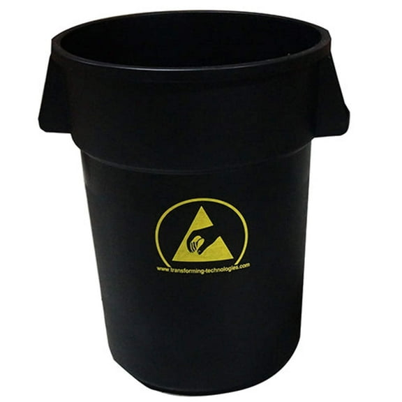 Anti-Static Trash Can - With ESD Symbol - 44 Gallon