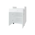 thumbnail image 6 of FM FURNITURE Burnside Kitchen Cart with 2 Doors and 1 Drawer, White, 6 of 6