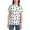 thumbnail image 3 of Wukai Colorful Grass Youth Unisex Short Sleeve T-Shirt for Boys, Girls, Teens, and Kids-X-Small, 3 of 7