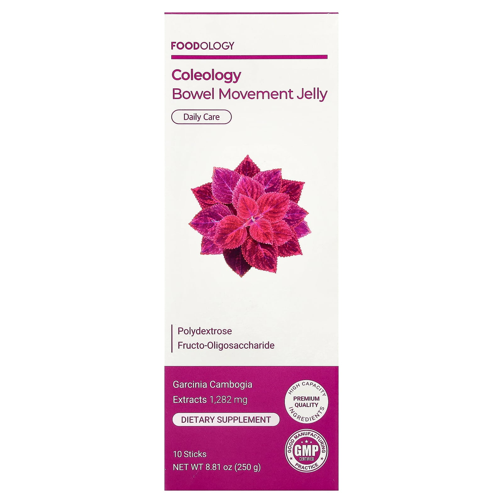 Foodology Coleology Bowel Movement Jelly, 10 Sticks, 25 g Each