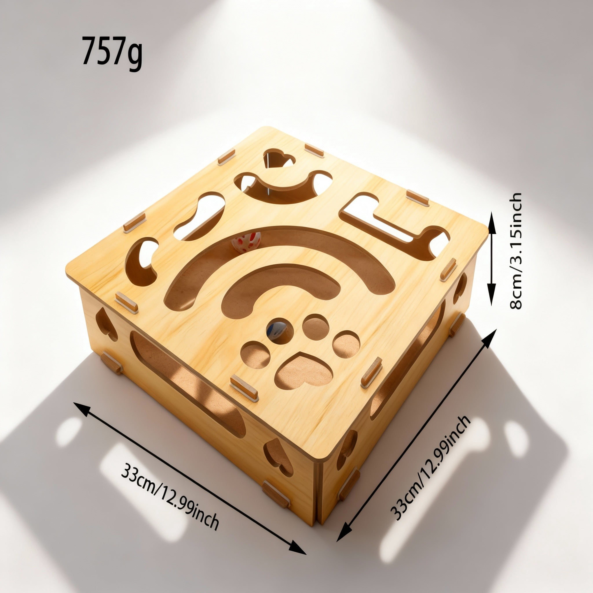 Interactive Cat Enrichment Puzzle Toy for Indoor Feline Entertainment and Stress with Nail Filing
