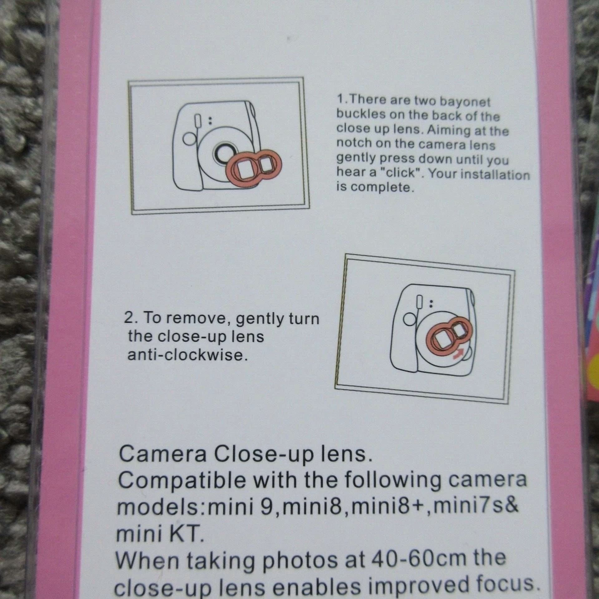 BUTTERFLY- New Color Close Up Lens 4 Pack + Extras Mini Stickers Film 7S/8 Cell Phone