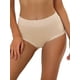 thumbnail image 1 of INSPIRAR CHIC Ropa interior de algodón para mujeres, bragas de talle alto con encaje, control de abdomen y cobertura total en color beige, 1 of 4