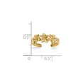 thumbnail image 4 of 14K Yellow Gold Ring Band Toe Textured Polished Flowers, 4 of 4