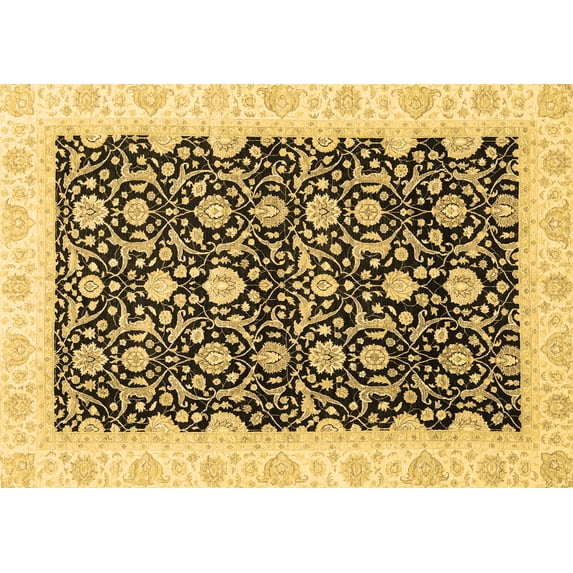 Ahgly Company Indoor Rectangle Oriental Brown Traditional Area Rugs, 7' x 10'