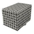 thumbnail image 1 of Geometric Dog Crate Cover, Monochrome Lattice Pattern with Rhombuses and Crossing Lines Print, Easy to Use Pet Kennel Cover Small Dogs Puppies Kittens, 7 Sizes, Charcoal Grey Eggshell, by Ambesonne, 1 of 1