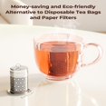thumbnail image 2 of 2 Pack Tea Strainers for Loose Tea, Extra Fine Mesh Tea Infuser, 304 Stainless Steel & Updated Slim Threaded Lid, Loose Leaf Tea Steeper for Black Tea, Rooibos, etc, 2 of 13