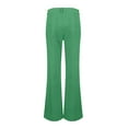 thumbnail image 5 of Women's Mid Waist Straight Leg Pants, Corduroy Wide Leg Trousers, Casual Yoga Pants, Breathable Everyday Pants, Lightweight Lounge Pants, Fashion Pants Green M, 5 of 5