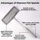 thumbnail image 3 of Pala para pescado, espátula para pescado hecha de acero inoxidable 304, espátula de cocina con mango ergonómico, vacía, adecuada para cocina (36,7 cm), 3 of 7