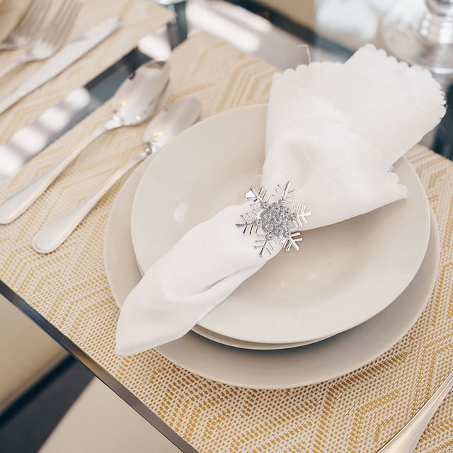 BESTYASH 12Ud De Servilleta En Plata Con Para Decorar En Hogar Y Eventos