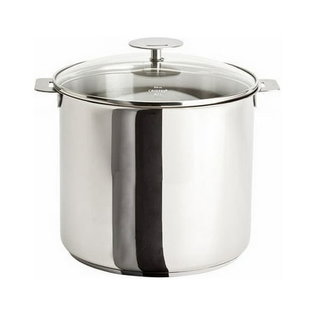 

Cristel Multiply Stainless Steel Stockpot with Glass Lid and Removable Handles 5.6 Quart