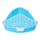 thumbnail image 3 of Inodoro para conejos, inodoro para animales pequeños, jaula para conejos fácil de limpiar, orinal, entrenador, inodoro esquinero para hurones, Chinchi azul, 3 of 8