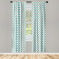 thumbnail image 3 of Ambesonne Whale Curtains, Smiling Fish in Ocean, Pair of 28"x63", Tan Turquoise White, 3 of 5