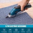 thumbnail image 4 of HORMY Cordless Electric Scissors with Two Blades, 3.6V Super Scissors Rechargeable with Safety Lock, for Cardboard Cutting Fabric Paper Sewing, Blue, 4 of 10