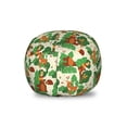 thumbnail image 1 of Forest Storage Toy Bag Chair, Best Friends Theme with Reindeers Rabbits Hedgehog Fox Bear Squirrel Fun, Stuffed Animal Organizer Washable Bag, Large Size, Redwood Hunter Green, by Ambesonne, 1 of 3