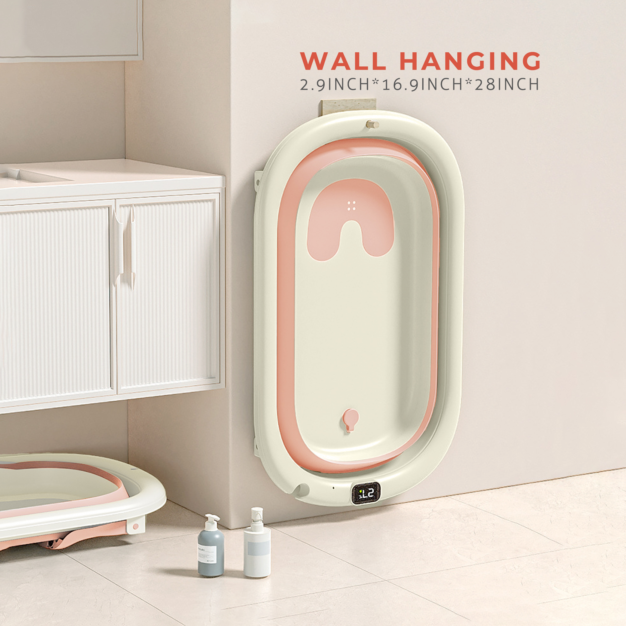 Rupoun Foldable Baby Bathtub with Cushion Support photo 6