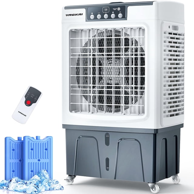 Vagkri Enfriador de Aire, Enfriador evaporativo 3 en 1, oscilación de 120°, 24H y 3 Velocidades - 30L Aire Acondicionado Portátil para Exteriores/Garaje/Comercial, El vendedor es 【Vagkri Brand】