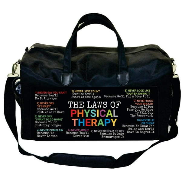 Laws Of Physical TherapyBlack Novelty Physical Therapist Bag