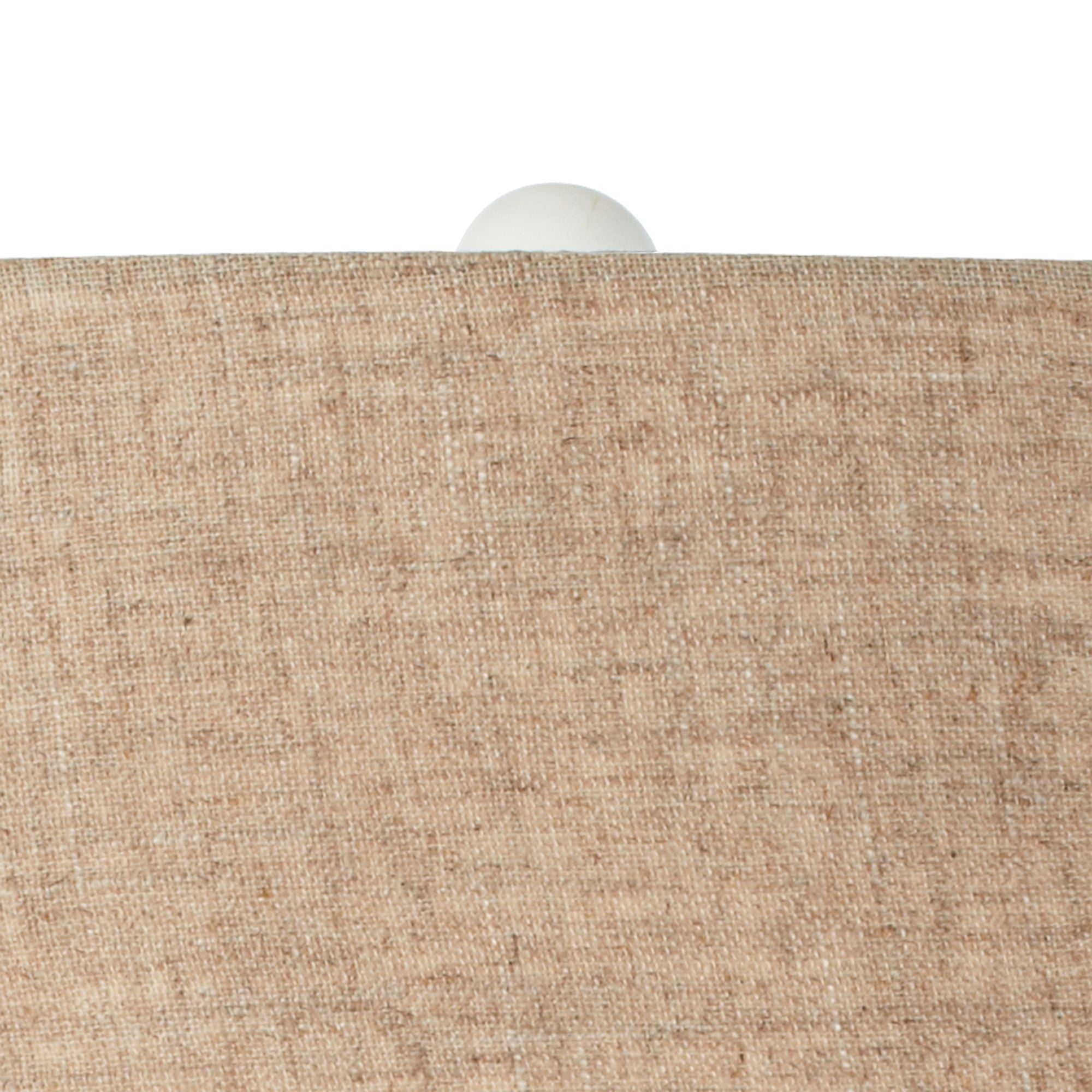 Possini Euro Design Cosgrove Modern Mid Century Table Lamps 26 1/2" High Set of 2 White Glazed Ceramic Light Brown Linen Drum Shade for Living Room
