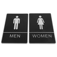 thumbnail image 6 of Raindrops 2pcs Self-adhesive Toilet Sign Plastic Restroom Door Sign Men Women Toilet Sign Board, 6 of 8