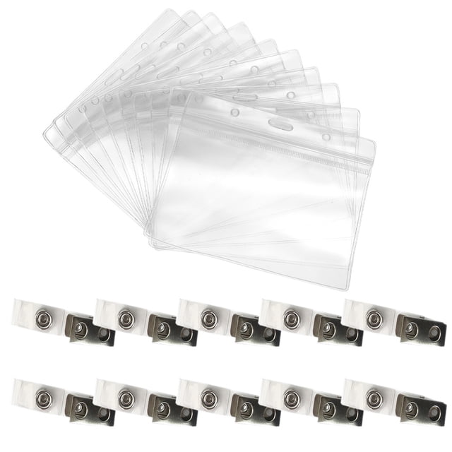 MasteelfCA 20 Pcs Couvre-Employés Porte-Dossiers de Vaccination (Transparent)