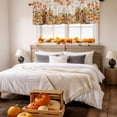 thumbnail image 3 of Thanksgiving Valances for Windows, 42 x 18in, Autumn Pumpkin Sunflower Leaves Watercolor Rod Pocket Kitchen Valance Curtain Light Filtering Window Treatments for Living Room Bedroom, 1 Panel, 3 of 7