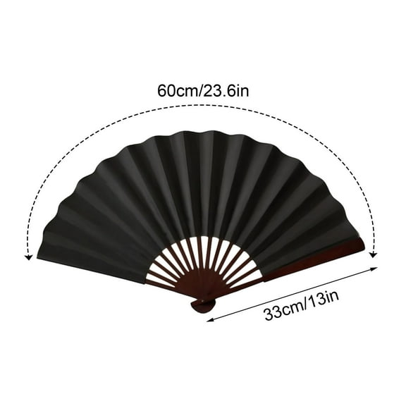 13" Vintage Dance Fan - Retro Fabric Popping Fan with Clacking Sound for Line Dance/Wedding