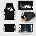 thumbnail image 2 of CAR PASS Waterproof Universal Fit Car Floor Mats, Cow Print Car Mats Fit for SUV,Vans,sedans, Trucks,Set of 4pcs Car Carpet with Driver Heel Pad and Nibs Backing,or Cute Women Girly Funny Black White, 2 of 4