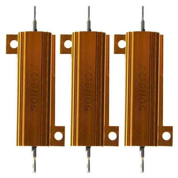 3X 50 Watt 8 Ohm 5% Aluminum Housed Wirewound Power Resistor