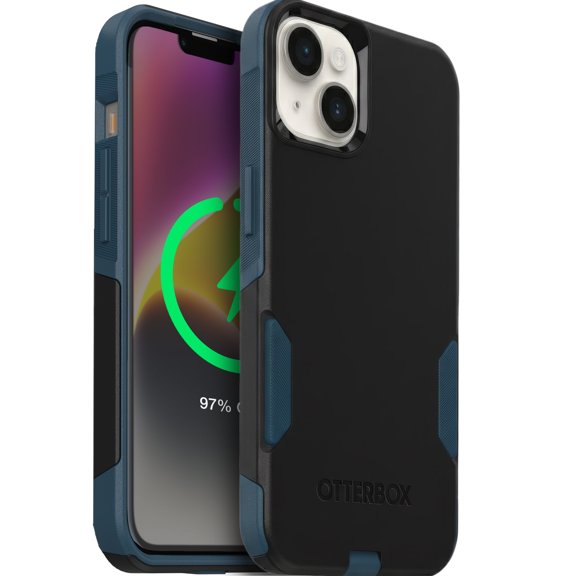 OtterBox Commuter Case for iPhone 13 – Black/Blue – Slim, Shockproof, Dual Layer Drop Protection