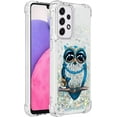 thumbnail image 2 of Case for Galaxy A26 5G,Flowing Bling Liquid Hearts Sparkle Moving Glitter Quicksand Waterfall Anti-Fall Protective Girls Women Phone Case for Samsung Galaxy A26 5G (Owl), 2 of 13
