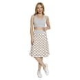 thumbnail image 2 of Women's Portuguese Oriental Motifs A-line Printed Skirt Casual Wear, 3XL, Dimgrey Pale Coffee, by Ambesonne, 2 of 6