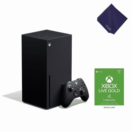 Microsoft Xbox Series X 1TB Gaming Console with 3-Month Xbox Live Gold Subscription Bundle Black