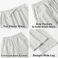 thumbnail image 2 of Rolanko Girls Wide Leg Sweatpants Straight Pants for Kids Girls Trousers with Pockets Sweats 4-14 Years, 2 of 5