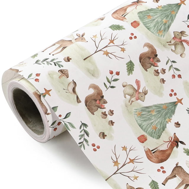Papel Kraft navideño WRAPAHOLIC de 43 x 10 m