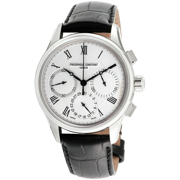Frederique Constant Frederique Constant Silver Dial Leather Strap Men S Watch Fc 760mc4h6 Walmart Com Walmart Com