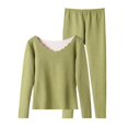thumbnail image 2 of Gyexs Long Johns for Women Thermal - Thermal Underwear for Men Cotton, Stretchable Sweaters Tops Plus Size Clothes, Green, Size L, 2 of 9