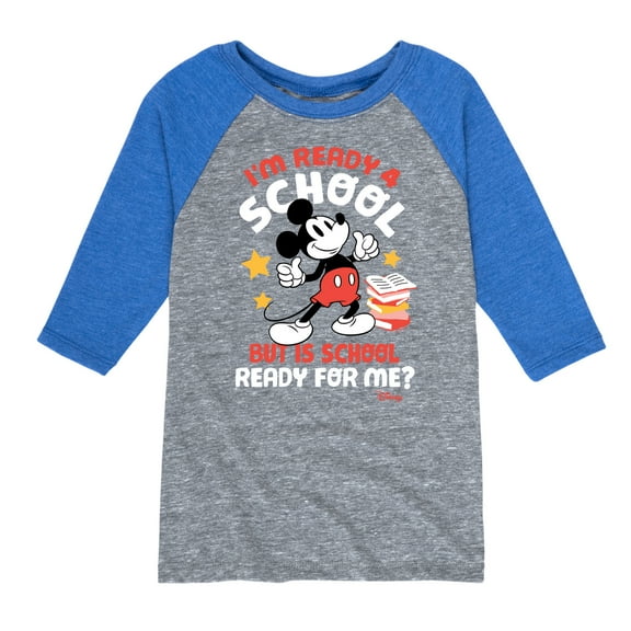 Disney - I'm Ready For School - Toddler & Youth Raglan Graphic T-Shirt