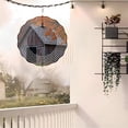 thumbnail image 3 of 3D Metal Hanging Wind Spinners - Rustic Barn Design with Autumn Trees & Concentric White Lines - Perfect for Yard & Garden Decor, 3 of 6