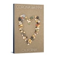 thumbnail image 1 of Corona del Mar, California, Stone Heart on Sand, (12x18 Wrapped Canvas, Wall Decor, Artwork), 1 of 5