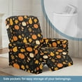 thumbnail image 3 of Xoenoiee Purple Pumpkin Maple Leaves Print Recliner Covers Recliner Chair Covers Thanksgiving Decor Reclining Couch Covers Stretch Soft Washable Sofa Slipcovers with Side Pockets, 3 of 7