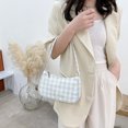 thumbnail image 3 of Bolsa Moda mujer Plaid impresión hombro axila bolso pequeño bolsos (blanco) Ehuebsd Nuevos Originales, 3 of 9