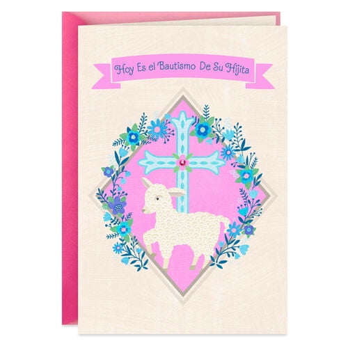 God S Love Baby Girl Spanish Language Baptism Card For Parents Walmart Com
