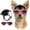 Pink, variant on UOSIA 2 Pcs Pet Sunglasses and Helmet Set Dog Bicycle Helmet with Ear Holes,M,Blue
