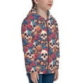 thumbnail image 5 of Kdxio colorful Skull rose Pattern Kids Boys Girls Zip Up Hoodie 3D Printed Hooded Sweatshirt Hoody Coat with Pocket 7-12 Y-Small, 5 of 6