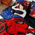 thumbnail image 4 of Castle Fairy Dirt Bike Bedding Comforter Set,Vintage USA Flag Queen Bedding Sets, 4 of 8
