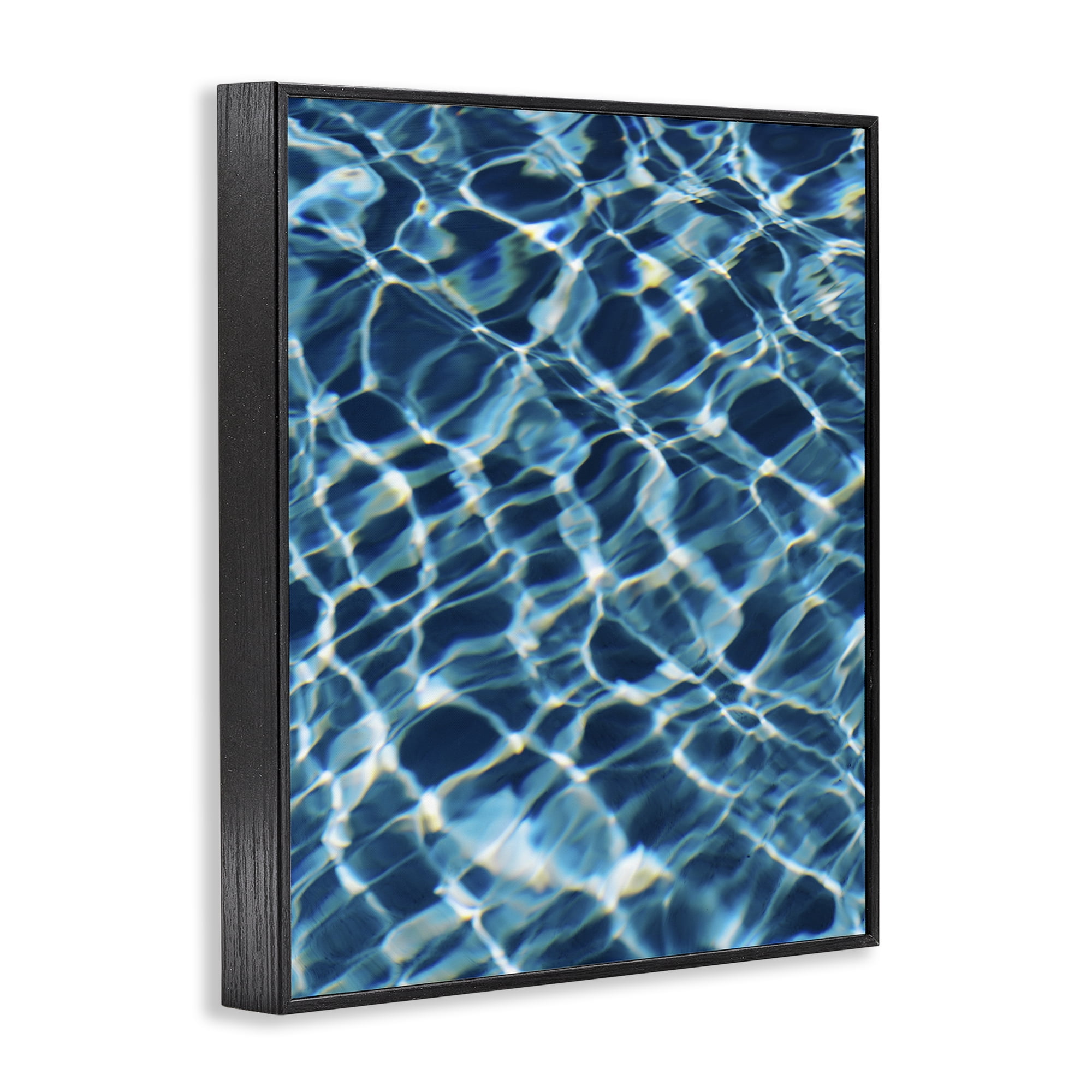 Stupell Industries Beach Water Pattern Abstract Painting Black Framed Art Print Wall Art, 11 x 14