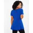 thumbnail image 6 of Motherhood Maternity Women's Textured Peplum Maternity Top, 6 of 14
