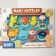 thumbnail image 2 of Baby Hand Rattle Toy Educational Early Education Grasping Gnawing Sand Hammer Newborn Toddler Bed Bell, 2 of 4