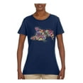 thumbnail image 3 of Tired Sleeping Cat | I Wish I Was My Cat Funny Colorful Kitty | Dean Russo Art Animal Lover Womens T-Shirt, Navy, X-Large, 3 of 6